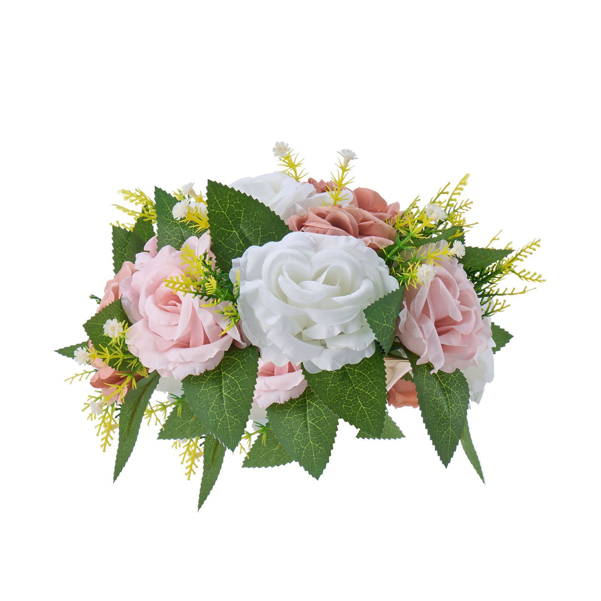 Flower Ball Arrangement Bouquet 10PCS, 240 mm Diameter Artificial Flower Balls Wedding Table Centerpieces, Faux Rose Arrangements for Wedding Centerpiece Home Decoration, Pink and White Roses