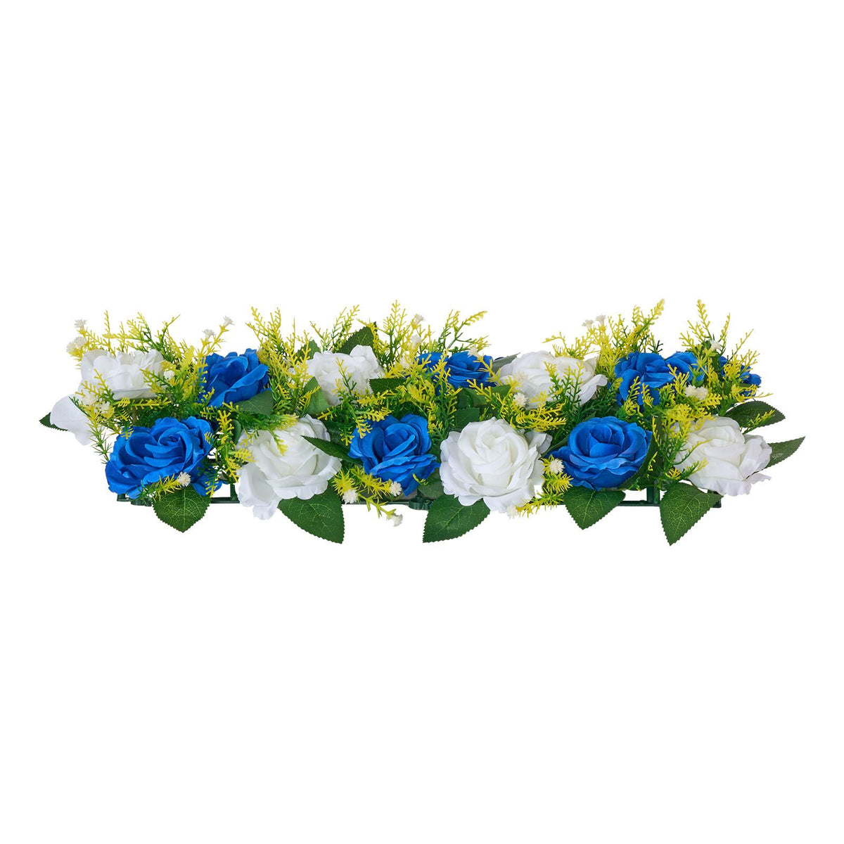 Flower Ball Arrangement Bouquet 10 PCS, 500 x 220 mm Artificial Flower Balls Wedding Table Centerpieces, Faux Rose Arrangements for Wedding Centerpiece Home Decoration, Blue and White Roses