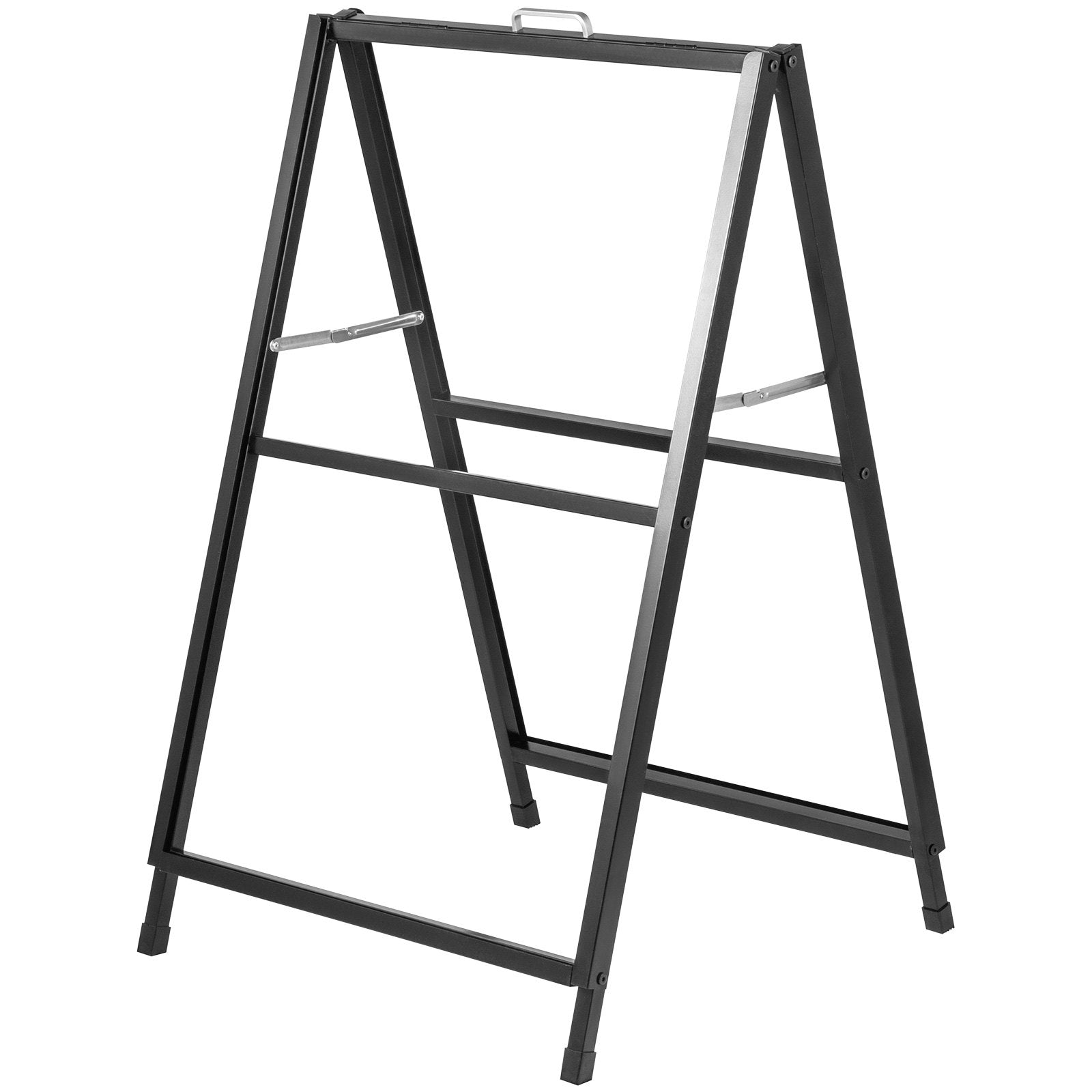Traffic Control & Parking Tools: VEVOR A-Frame Sidewalk Sign 24"x36" Sidewalk Signs for Businesses Black Coated Steel Metal A-Frame Sign Slide-in Folding Sandwich Board Sidewalk Sign Double-Sided with 2 Corrugated Plastic Poster Boar