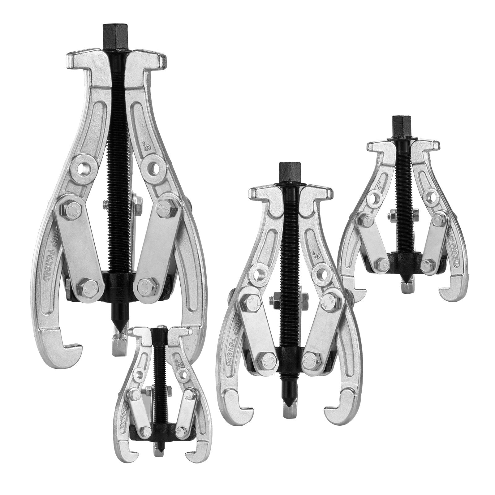 Automotive Repair & Speciality Tools: VEVOR Gear Puller Set 3" 4" 6" 8" 3-Jaw Bearing Puller Wheel Gear Pulley 4 PCS