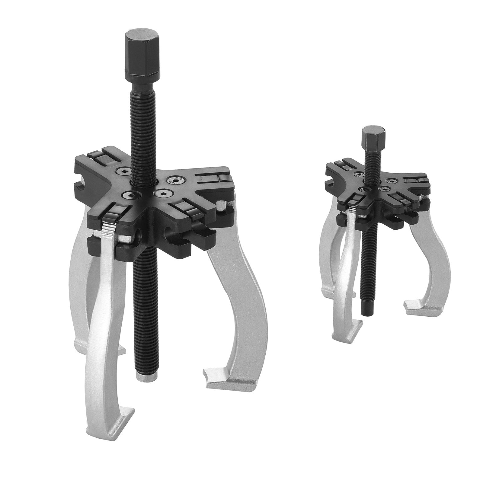Pull Out Bins: VEVOR Gear Puller Set, 3" and 7" Puller Kit, 3 Jaw Gear Bearing Flywheel Pulley Removal Tool, 2 or 3 Reversible Jaws Wheel Puller, Vertically and Horizontally, External and Internal, 2-Piece