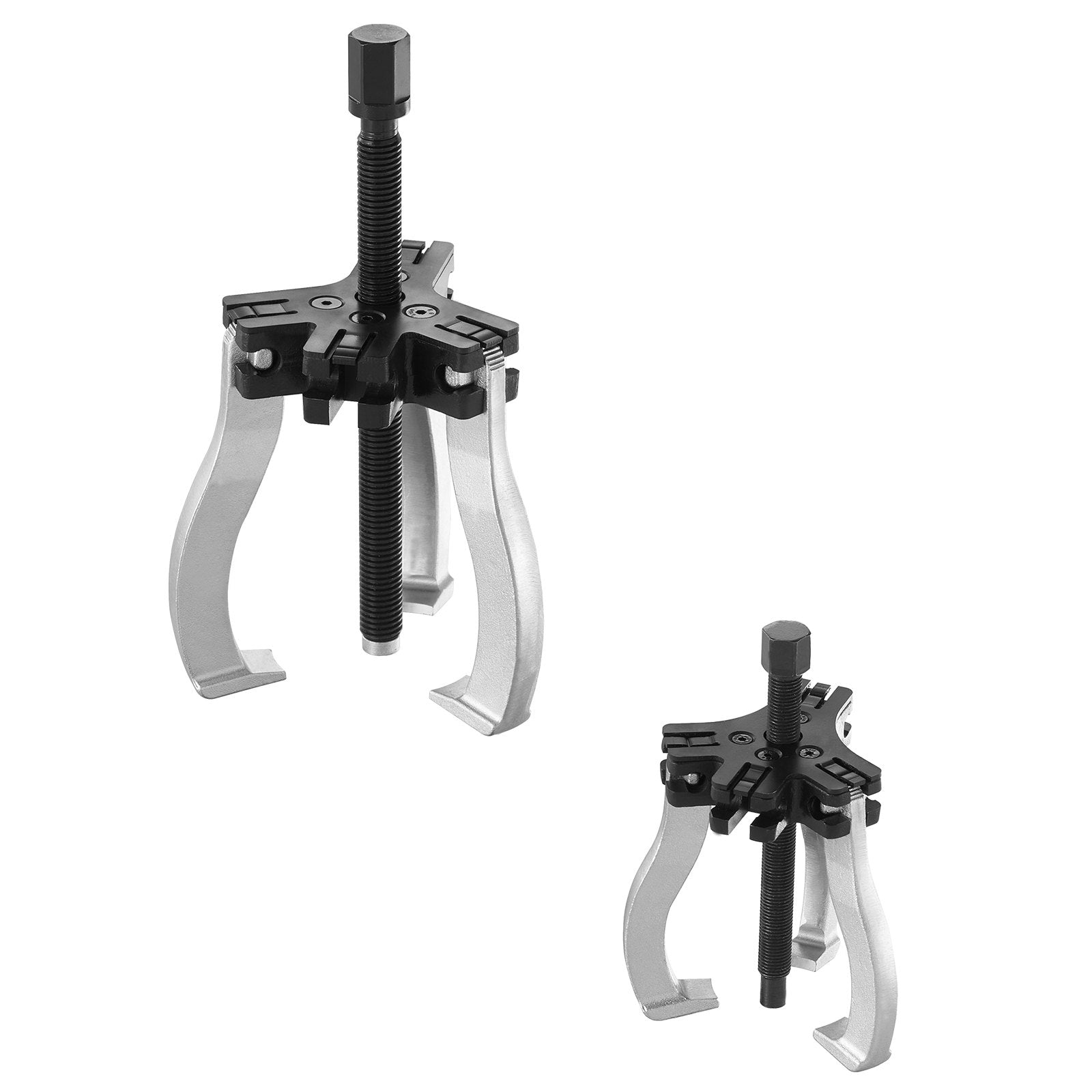Pull Out Bins: VEVOR Gear Puller Set, 3" and 7" Puller Kit, 3 Jaw Gear Bearing Flywheel Pulley Removal Tool, 2 or 3 Reversible Jaws Wheel Puller, Vertically and Horizontally, External and Internal, 2-Piece