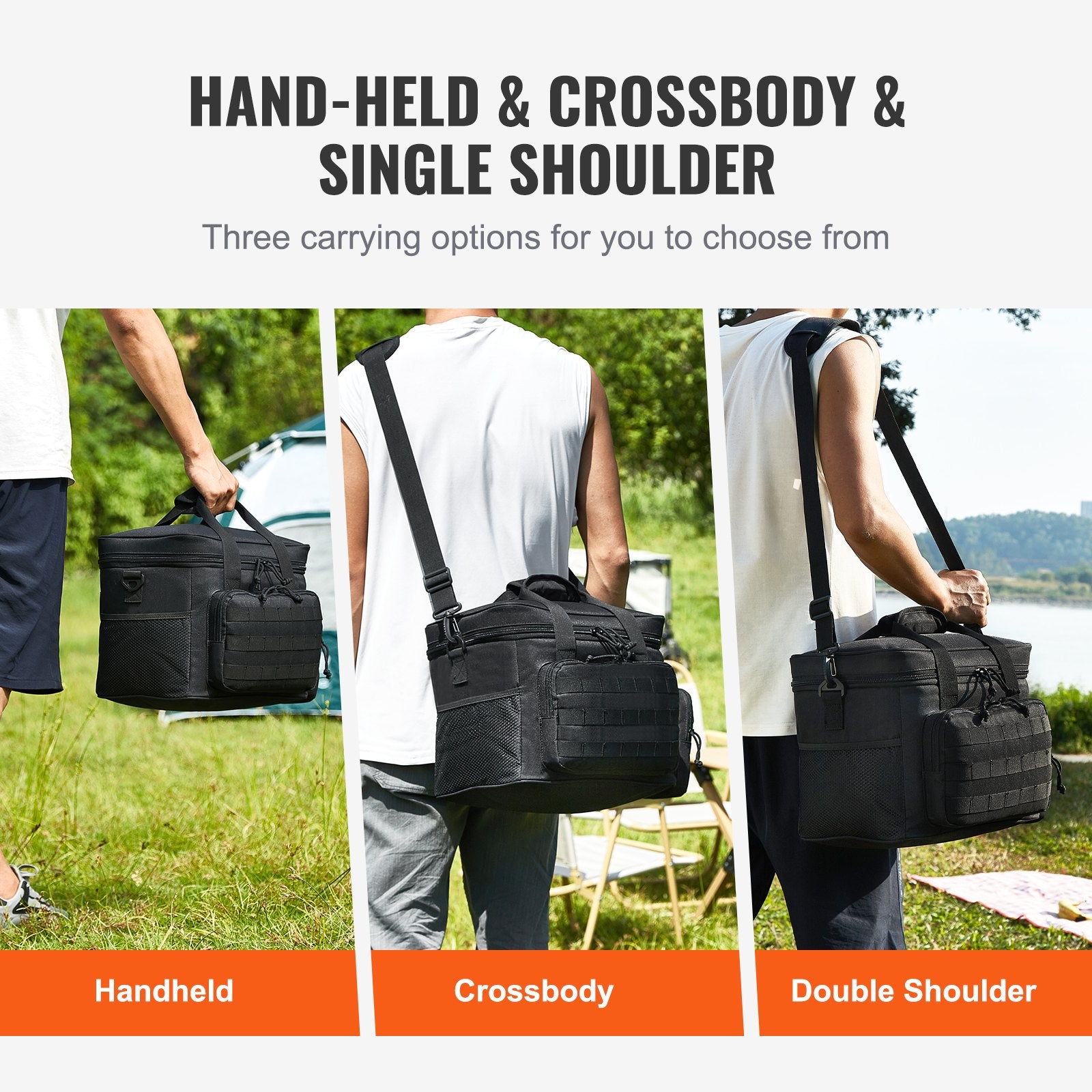 Food Storage: VEVOR Cooler Bag 20L Insulated Lunch Bag Molle Design & Removable Storage Bags