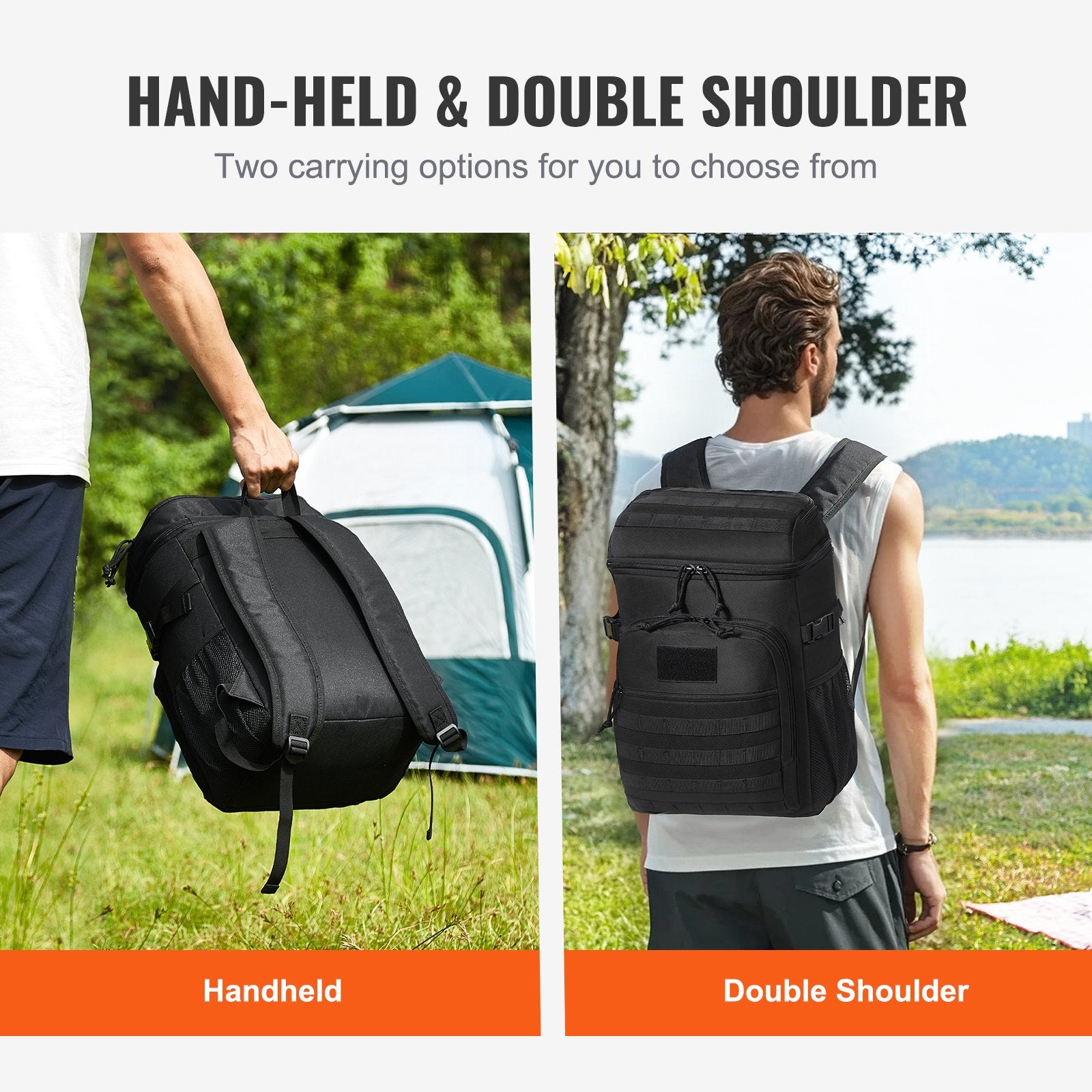 Food Storage: VEVOR Cooler Bag 25L Insulated Lunch Bag Molle Design & Removable Storage Bags