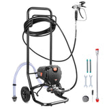 Painting Tools: VEVOR Stand Airless Paint Sprayer, 750W 3000PSI High Efficiency Electric Airless Sprayer With Cart, Fine And Even Painting Effect, Paint Sprayers for Home Interior and Exterior Furniture and Fences