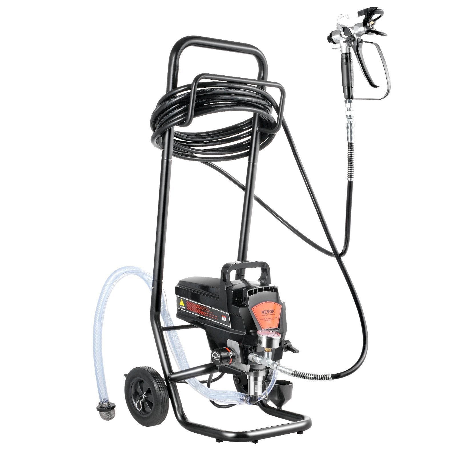 Painting Tools: VEVOR Stand Airless Paint Sprayer, 950W 3000PSI High Efficiency Electric Airless Sprayer With Cart, Fine And Even Painting Effect, Paint Sprayers for Home Interior and Exterior Furniture and Fences