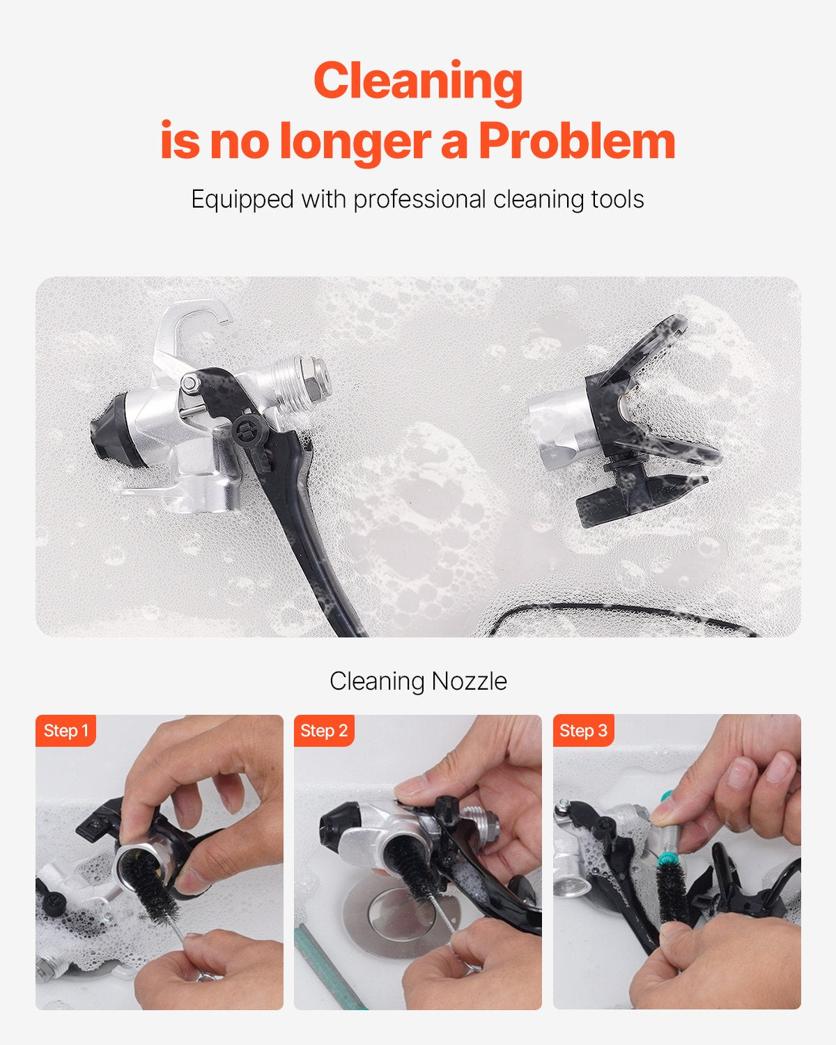 Painting Tools: VEVOR Stand Airless Paint Sprayer, 950W 3000PSI High Efficiency Electric Airless Sprayer With Cart, Fine And Even Painting Effect, Paint Sprayers for Home Interior and Exterior Furniture and Fences
