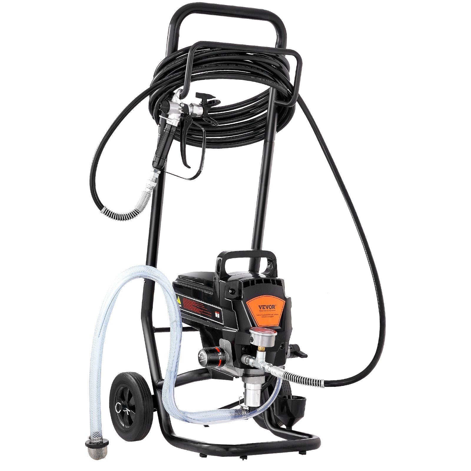Painting Tools: VEVOR Stand Airless Paint Sprayer, 950W 3000PSI High Efficiency Electric Airless Sprayer With Cart, Fine And Even Painting Effect, Paint Sprayers for Home Interior and Exterior Furniture and Fences