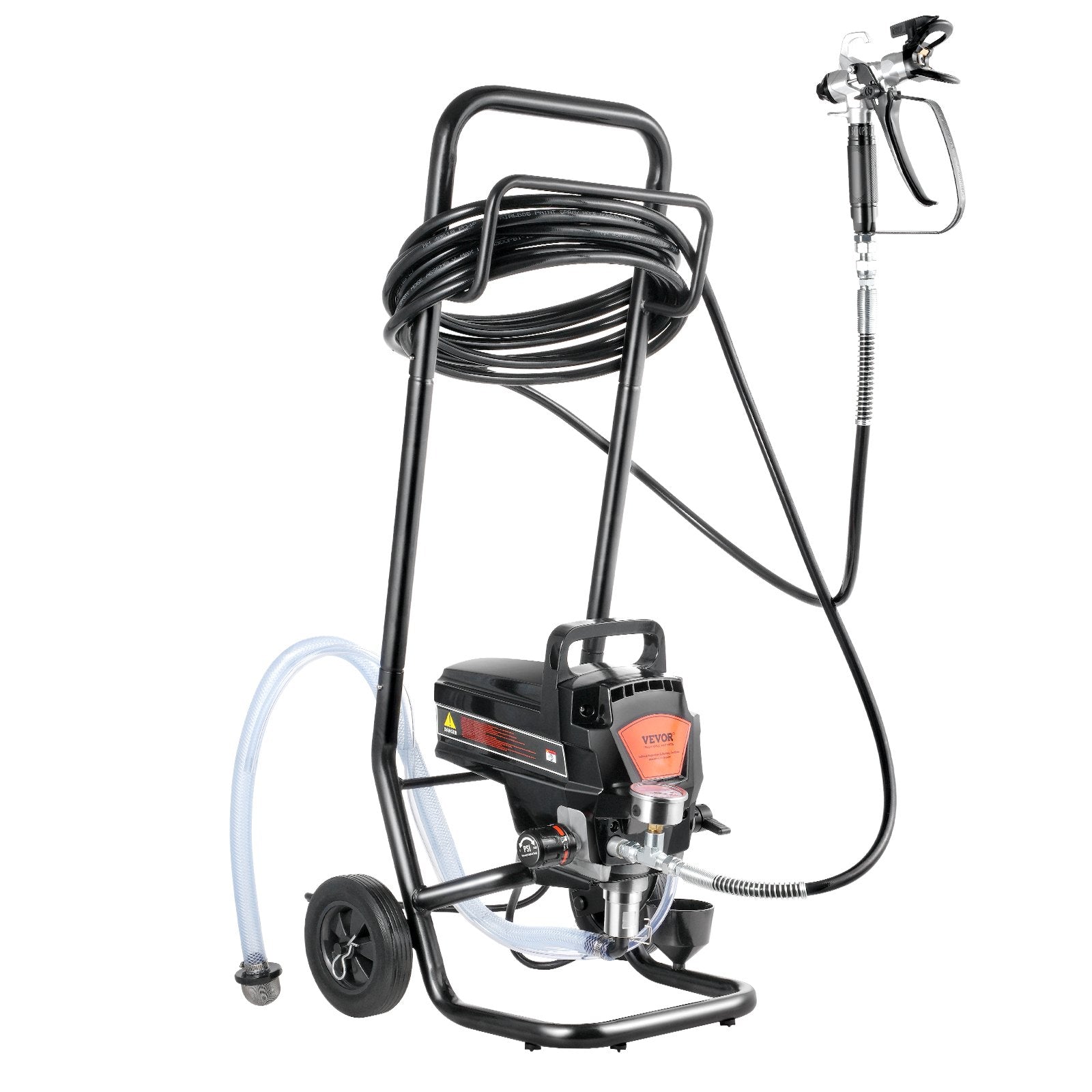 Painting Tools: VEVOR Stand Airless Paint Sprayer, 950W 3000PSI High Efficiency Electric Airless Sprayer With Cart, Fine And Even Painting Effect, Paint Sprayers for Home Interior and Exterior Furniture and Fences