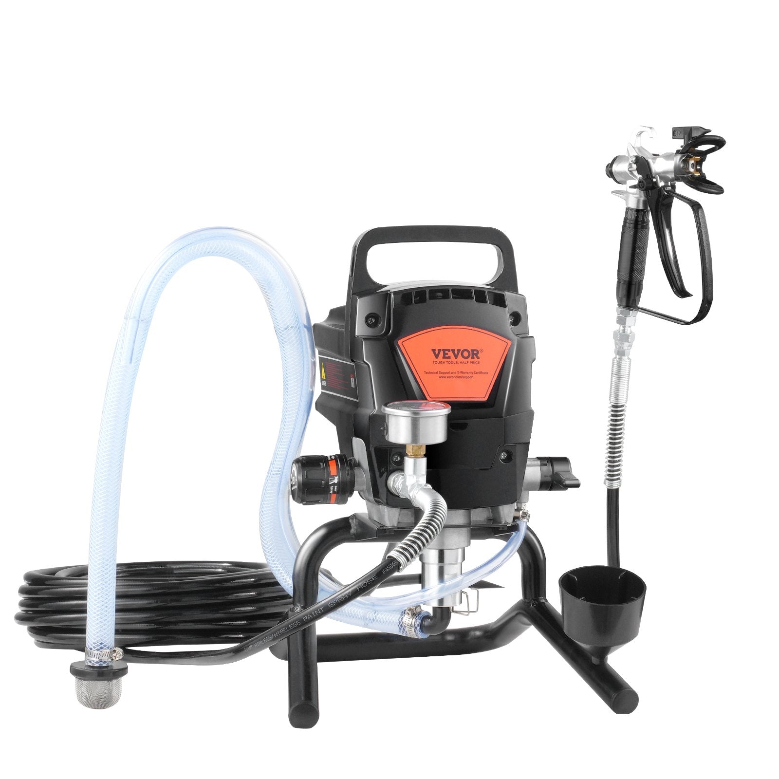 Painting Tools: VEVOR Stand Airless Paint Sprayer, 950W 3000PSI High Efficiency Electric Airless Sprayer, Fine And Even Painting Effect, Handheld Paint Sprayers for Home Interior and Exterior Furniture and Fences