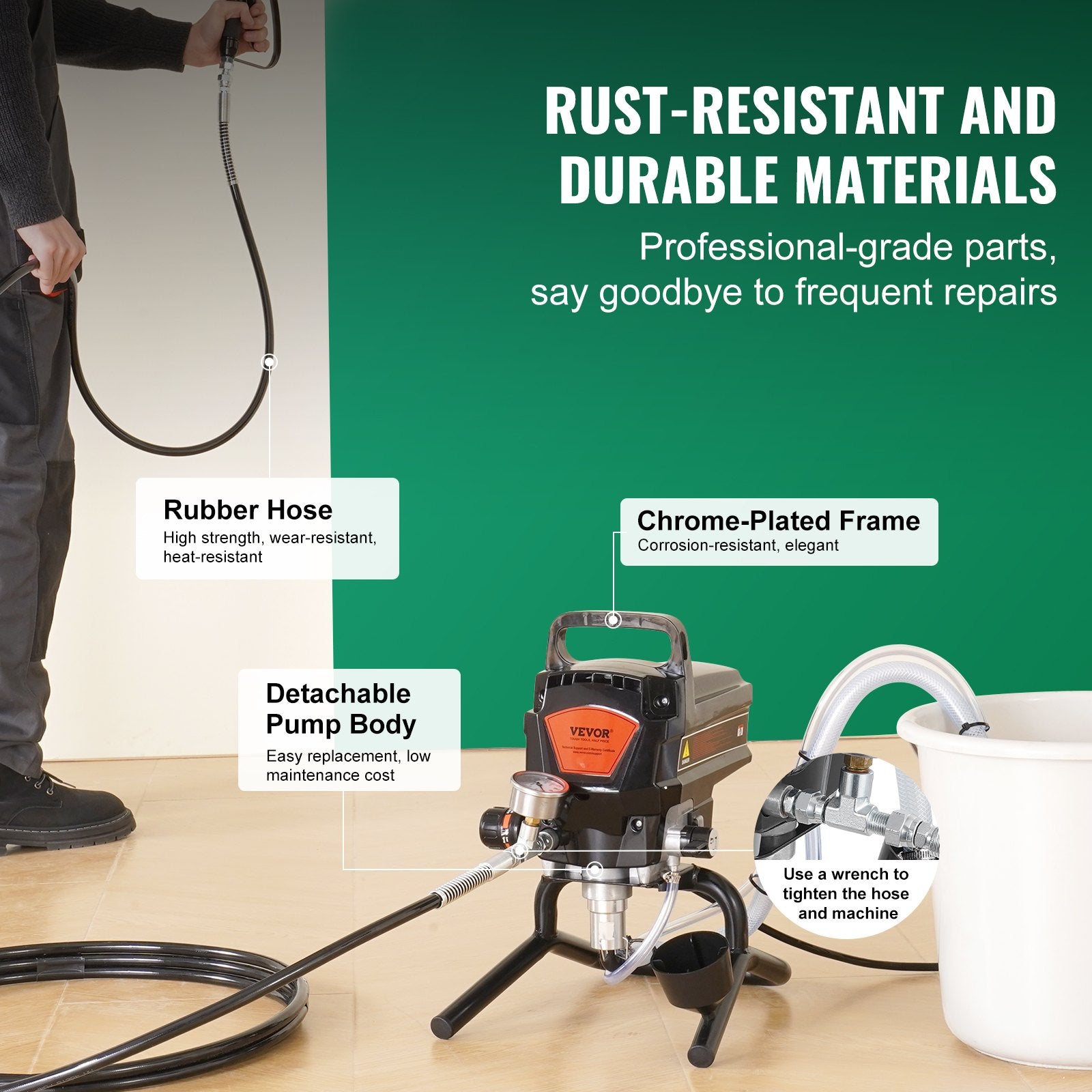 Painting Tools: VEVOR Stand Airless Paint Sprayer, 950W 3000PSI High Efficiency Electric Airless Sprayer, Fine And Even Painting Effect, Handheld Paint Sprayers for Home Interior and Exterior Furniture and Fences