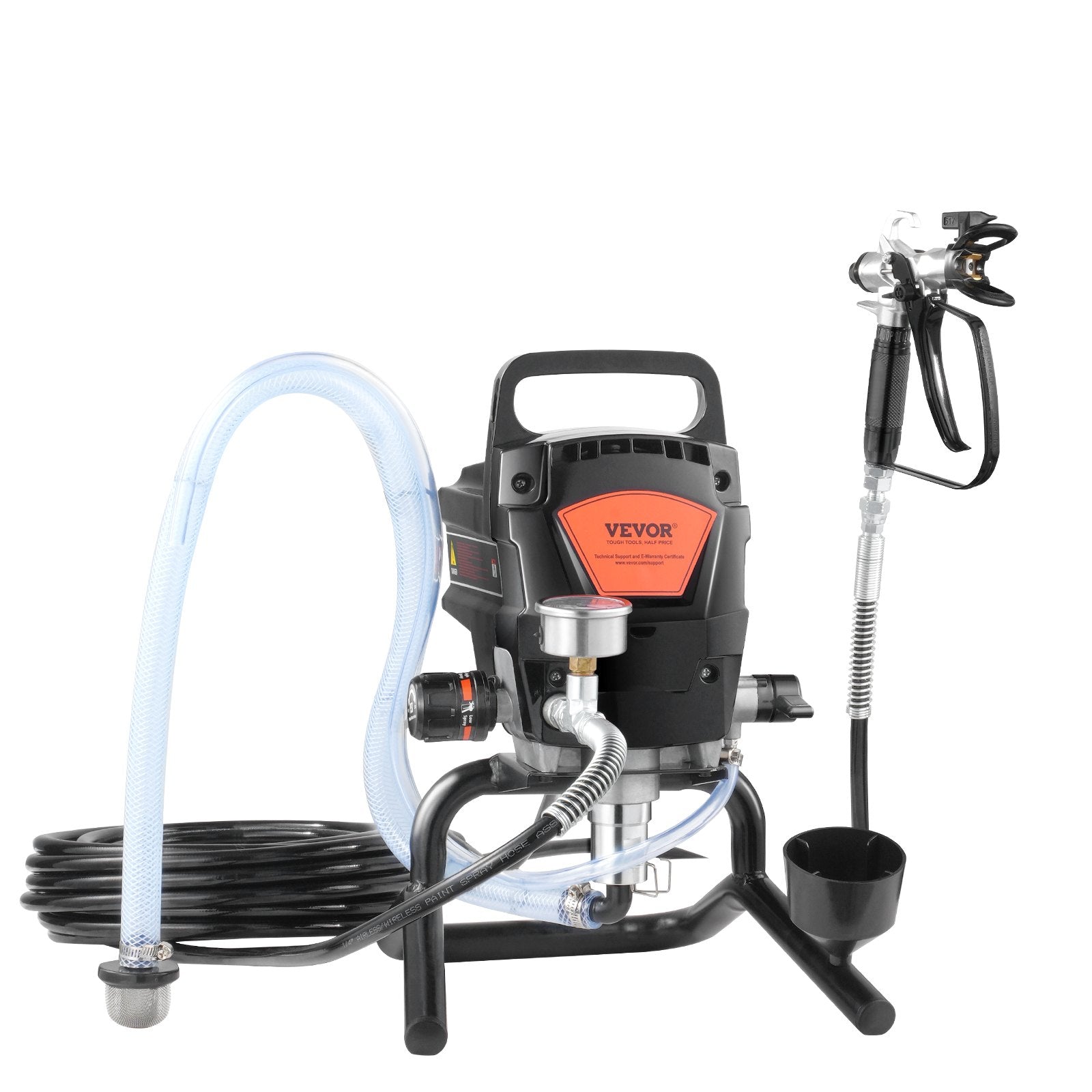 Painting Tools: VEVOR Stand Airless Paint Sprayer, 950W 3000PSI High Efficiency Electric Airless Sprayer, Fine And Even Painting Effect, Handheld Paint Sprayers for Home Interior and Exterior Furniture and Fences
