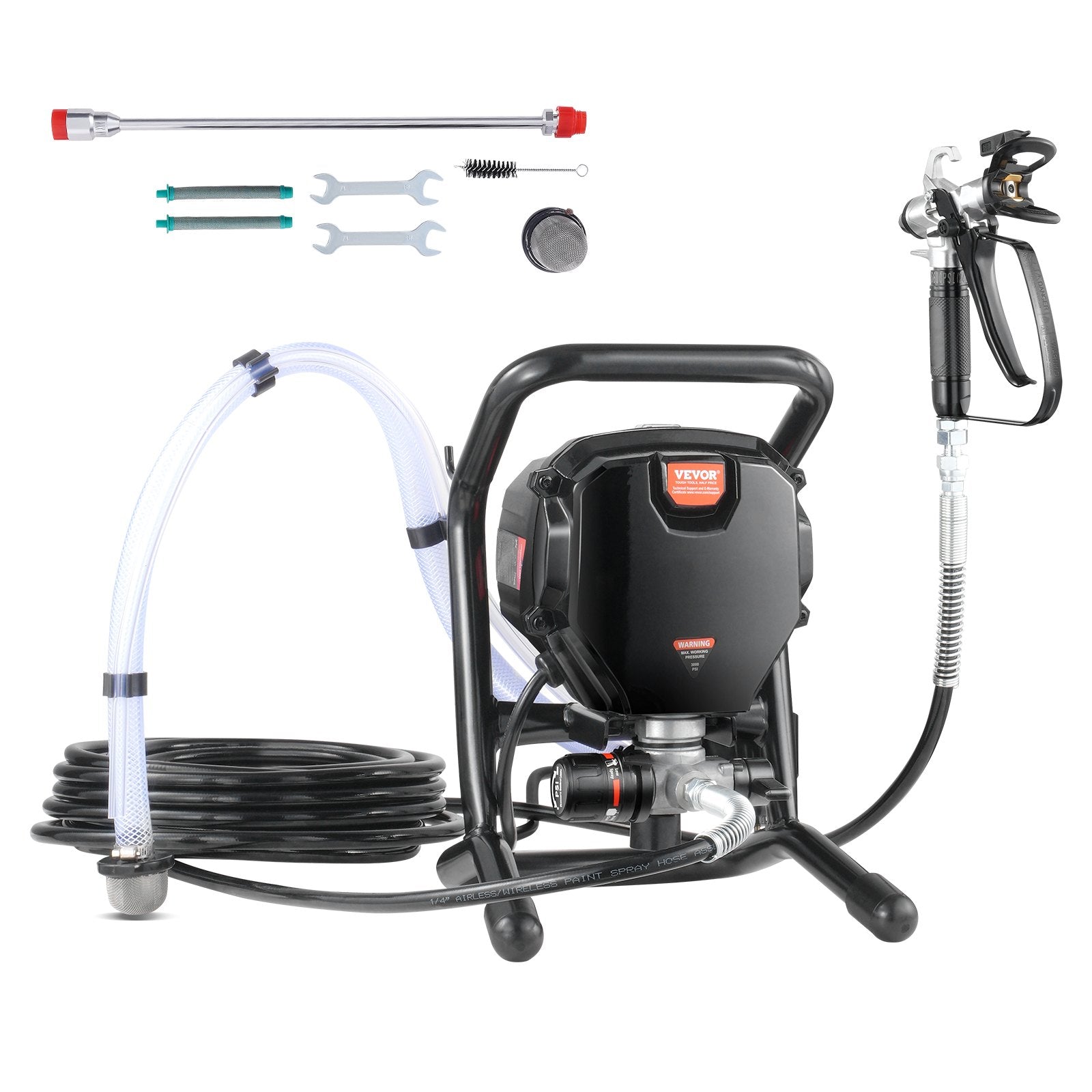 Stand Airless Paint Sprayer, 750W 3000PSI High Efficiency Electric Airless Sprayer, Fine And Even Painting Effect, Handheld Paint Sprayers for Home Interior and Exterior Furniture and Fences