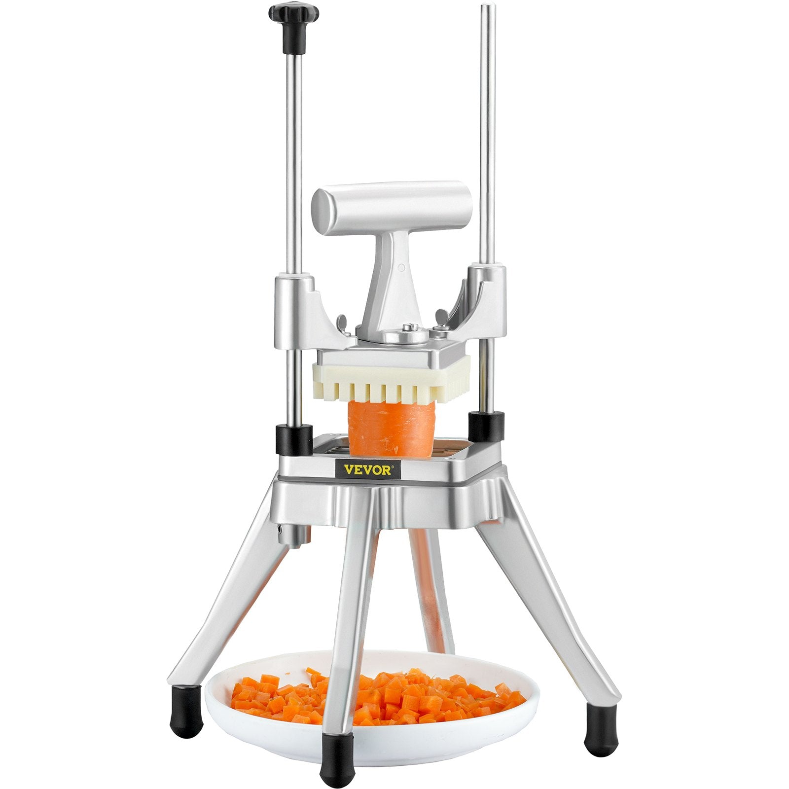 Drums: VEVOR Commercial Vegetable Fruit Chopper 1/4" Blade Heavy Duty Professional Food Dicer Kattex French Fry Cutter Onion Slicer Stainless Steel for Tomato Peppers Potato Mushroom
