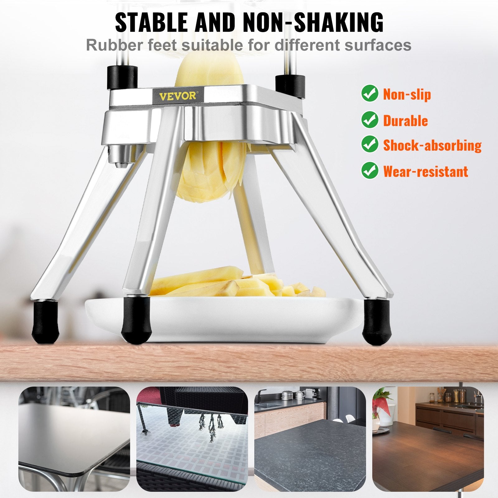 Drums: VEVOR Commercial Vegetable Fruit Chopper 1/4" Blade Heavy Duty Professional Food Dicer Kattex French Fry Cutter Onion Slicer Stainless Steel for Tomato Peppers Potato Mushroom