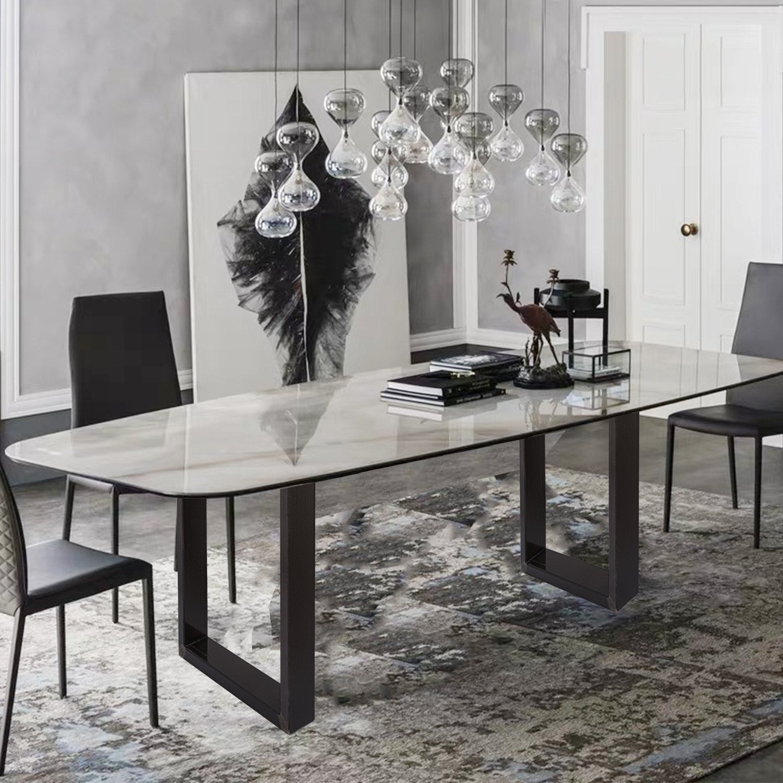 Table Tops & Bases: VEVOR 72 x 60 cm Dining Table Legs Office Table Legs Set of 2 Steel Table Legs Computer Desk Legs Steel Bench Legs Country Style Table Legs DIY Furniture Legs
