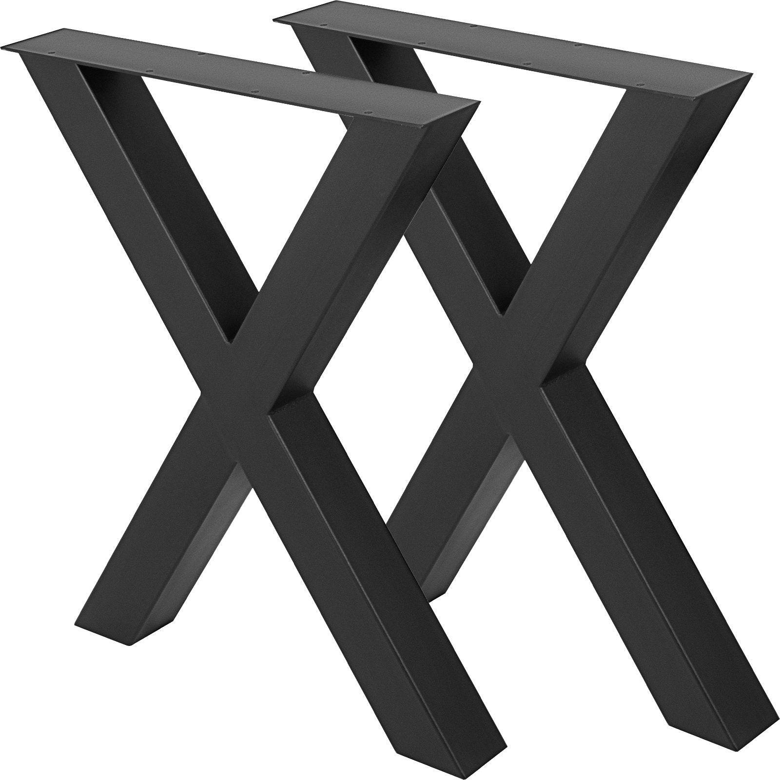 Metal Table Legs 28.4 x 29.9 Inch Black Table Legs Premium steel table legs with X-frame style Steel Bench Legs Country Style Table Legs Furniture Leg Perfect for Coffee Store Home Office Bar