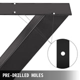 Table Tops & Bases: VEVOR Metal Table Legs 28.4 x 29.9 Inch Black Table Legs Premium steel table legs with X-frame style Steel Bench Legs Country Style Table Legs Furniture Leg Perfect for Coffee Store Home Office Bar