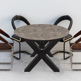 Outdoor Dining Sets: VEVOR Set of 2 Steel Table Legs, 72cm Height 79cm Wide Dining Table Legs, Heavy Duty 7.9cm Square Box Section X Frame Table Legs,72x79x7.9 cm Black Color Industrial Country Style Metal Dining Leg