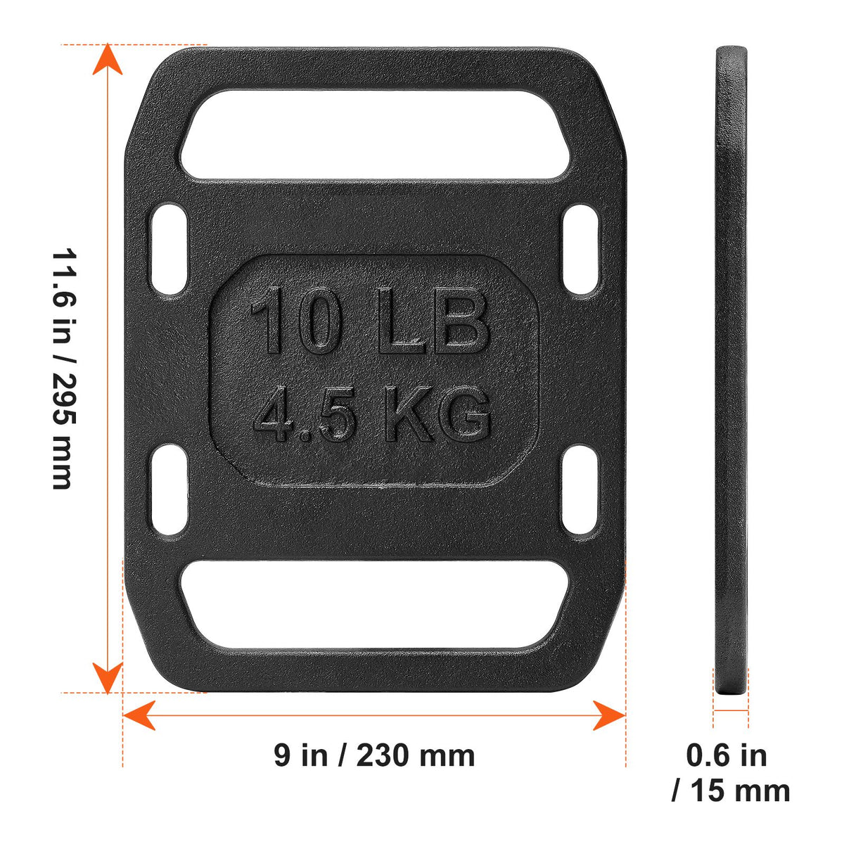 Cast Iron Ruck Weights,  10LB Pair Ruck Plate, Weighted Weights for Rucking, Adjustable Ruck Plate with Straps, for Rucking, Swings, Squat, Strength Training, Weightlifting, Fitness Workout