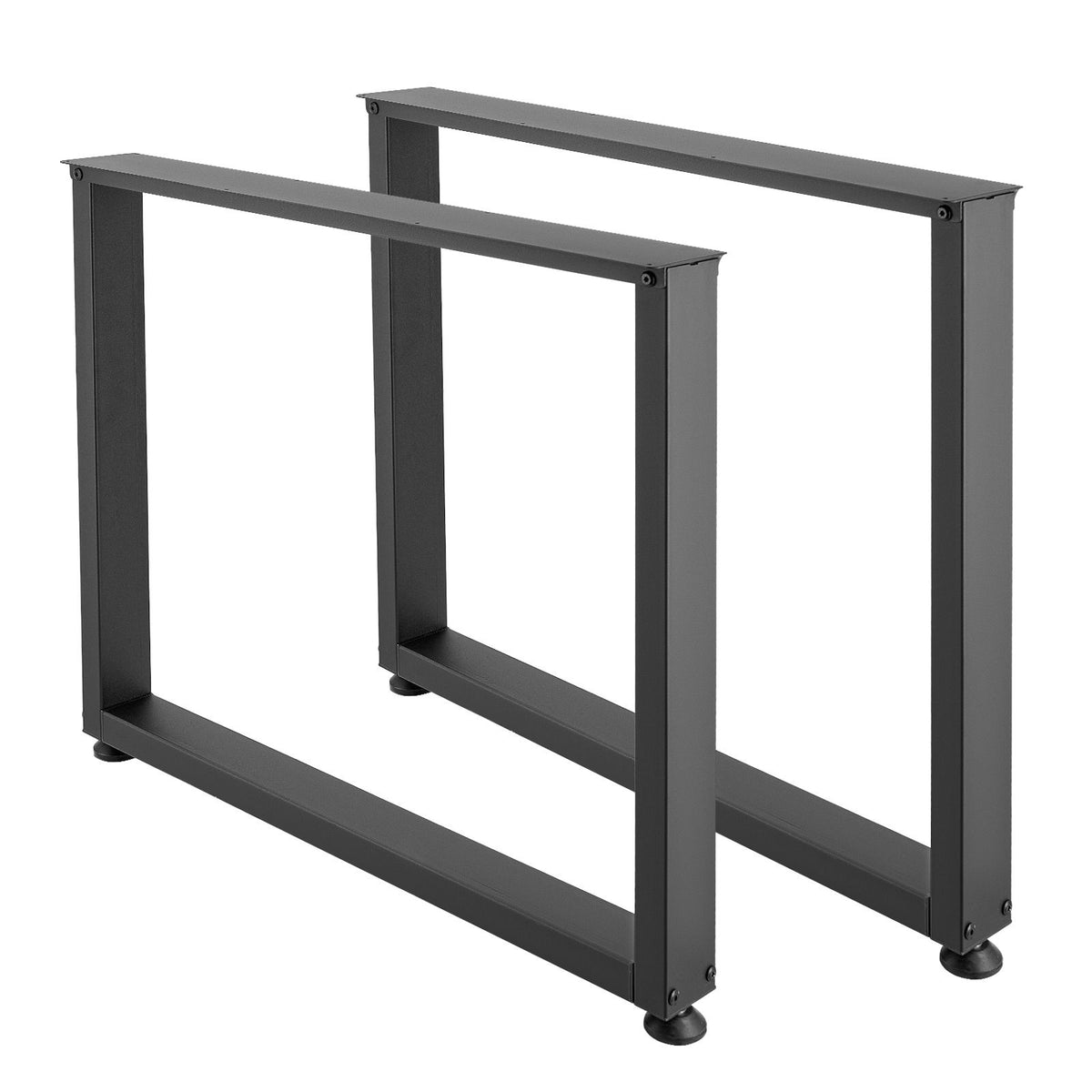 Table Legs, 750 x 900 mm (H x W) Square Steel Furniture Legs, Modular Design, Easy Assembly, 1000 kg Max Load Heavy Duty, for Home Office Desk, Workbenches, Dinner Bar Tables, Set of 2, Black