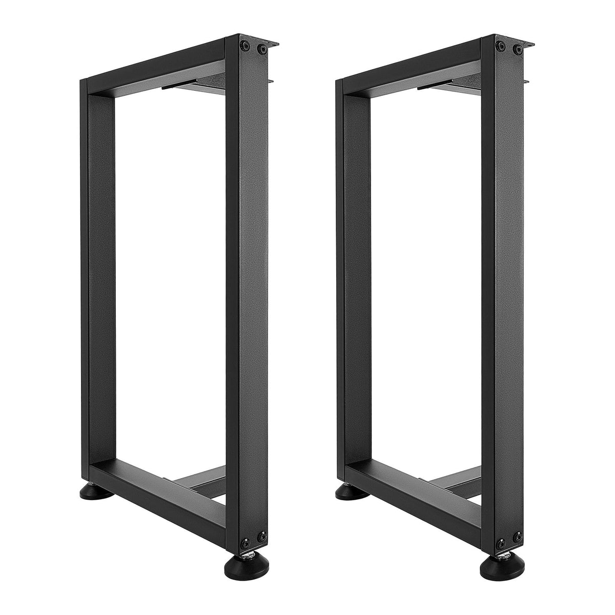Table Legs, 740 x 450 mm (H x W) Square T Shape Steel Furniture Legs, Modular Design, Easy Assembly, 1000 kg Max Load Heavy Duty, for Home Office Desk, Dinner Table, Workbench, Set of 2, Black