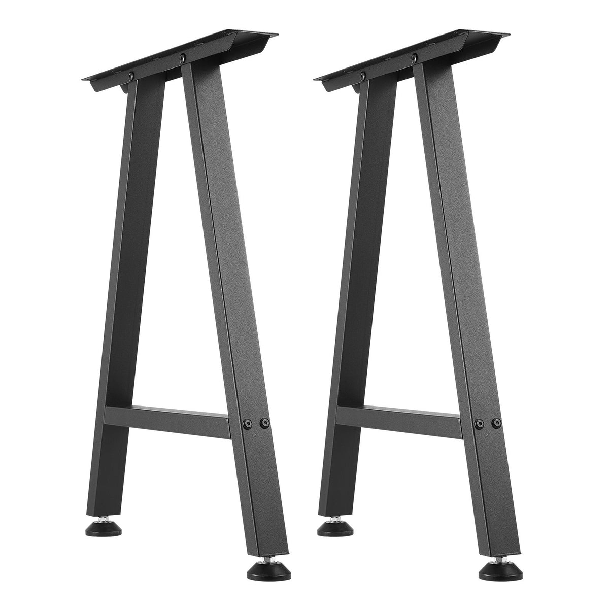 Table Legs, 740 x 550 mm (H x W) Trapezoid Steel Furniture Legs, Modular Design, Easy Assembly, 1000 kg Max Load Heavy Duty, for Home Office Desk, Coffee Dinner Bar Tables,Set of 2, Black