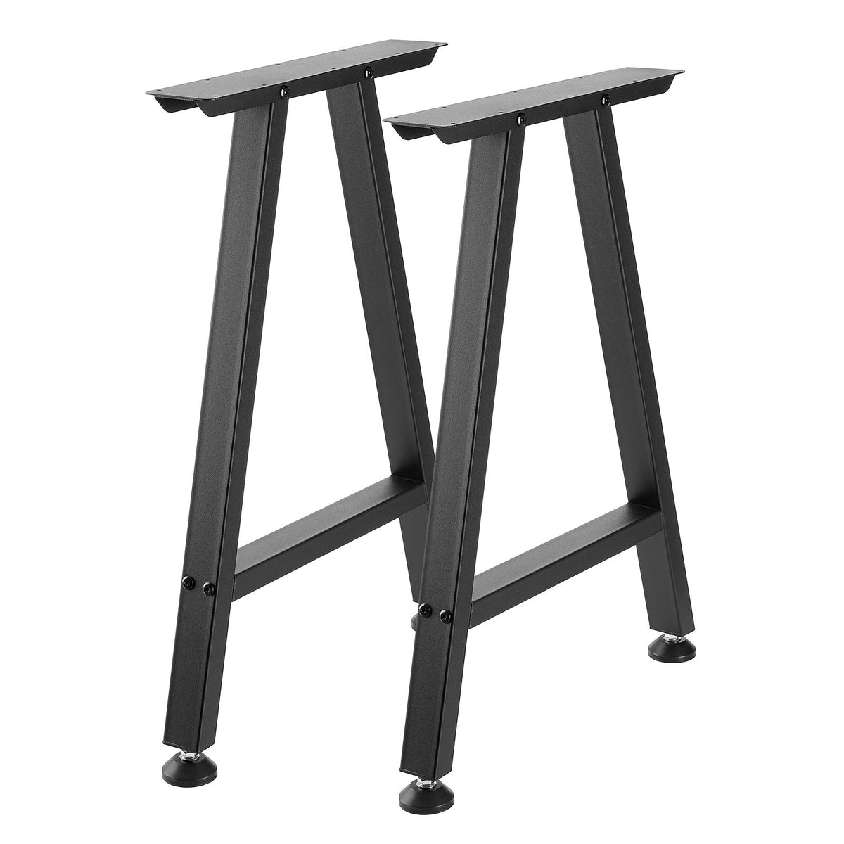 Table Legs, 740 x 550 mm (H x W) Trapezoid Steel Furniture Legs, Modular Design, Easy Assembly, 1000 kg Max Load Heavy Duty, for Home Office Desk, Coffee Dinner Bar Tables,Set of 2, Black