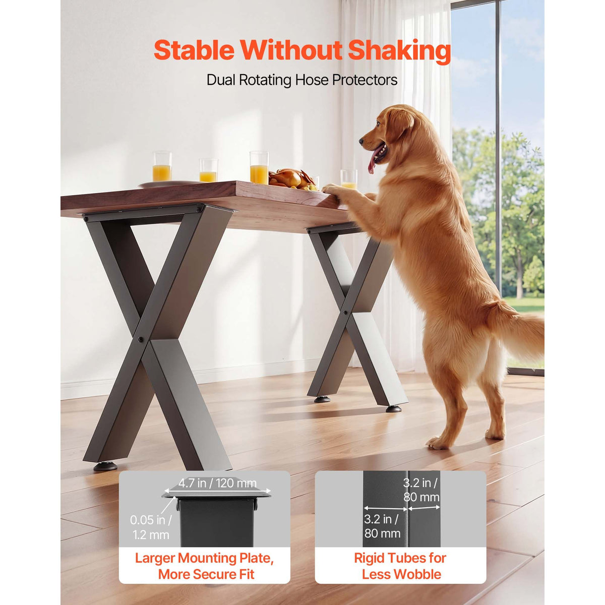 Table Legs, 750 x 760 mm (HxW) W Steel Furniture Legs, Modular Design, Easy Assembly, 1000 kg Max Load Heavy Duty, for Home Office Desk, Coffee Dinner Bar Tables, Workbench,2 PCS, X Frame, Black