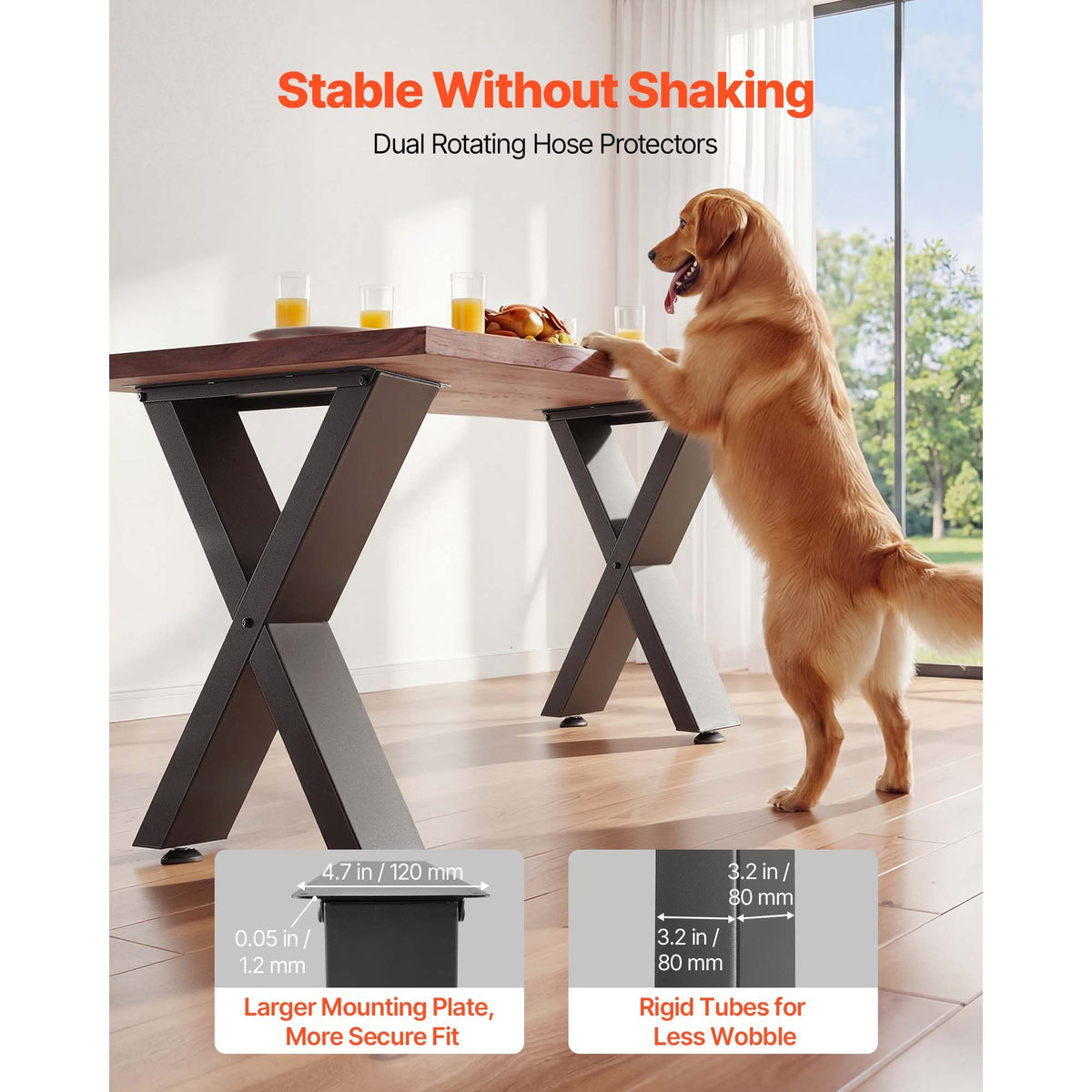 Table Legs, 750 x 790 mm (H x W) Steel Furniture Legs, Modular Design, Easy Assembly, 1000 kg Max Load Heavy Duty, for Home Office Desk, Coffee Dinner Bar Tables, Workbench,2 PCS, X Frame, Black