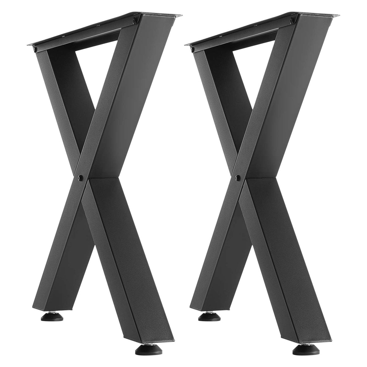 Table Legs, 750 x 790 mm (H x W) Steel Furniture Legs, Modular Design, Easy Assembly, 1000 kg Max Load Heavy Duty, for Home Office Desk, Coffee Dinner Bar Tables, Workbench,2 PCS, X Frame, Black
