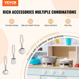 Pretend Play: VEVOR Kitchen Playset Kids Pretend Cooking Play Toy 24 Piece Accessories White