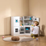 Pretend Play: VEVOR Kitchen Playset Kids Pretend Cooking Play Toy 24 Piece Accessories White