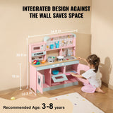 Pretend Play: VEVOR Kitchen Playset Kids Pretend Cooking Play Toy 24 Piece Accessories Pink