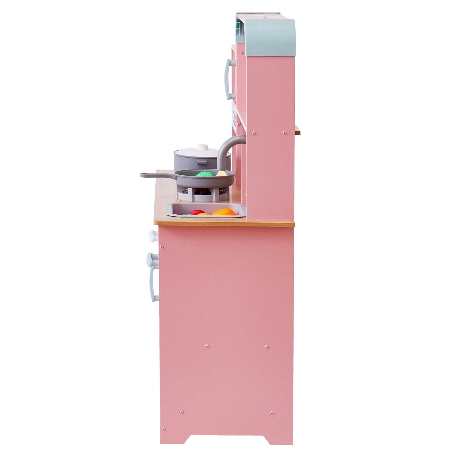 Pretend Play: VEVOR Kitchen Playset Kids Pretend Cooking Play Toy 24 Piece Accessories Pink