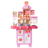Pretend Play: VEVOR Kitchen Playset Kids Pretend Cooking Play Toy 48 Piece Accessories Pink