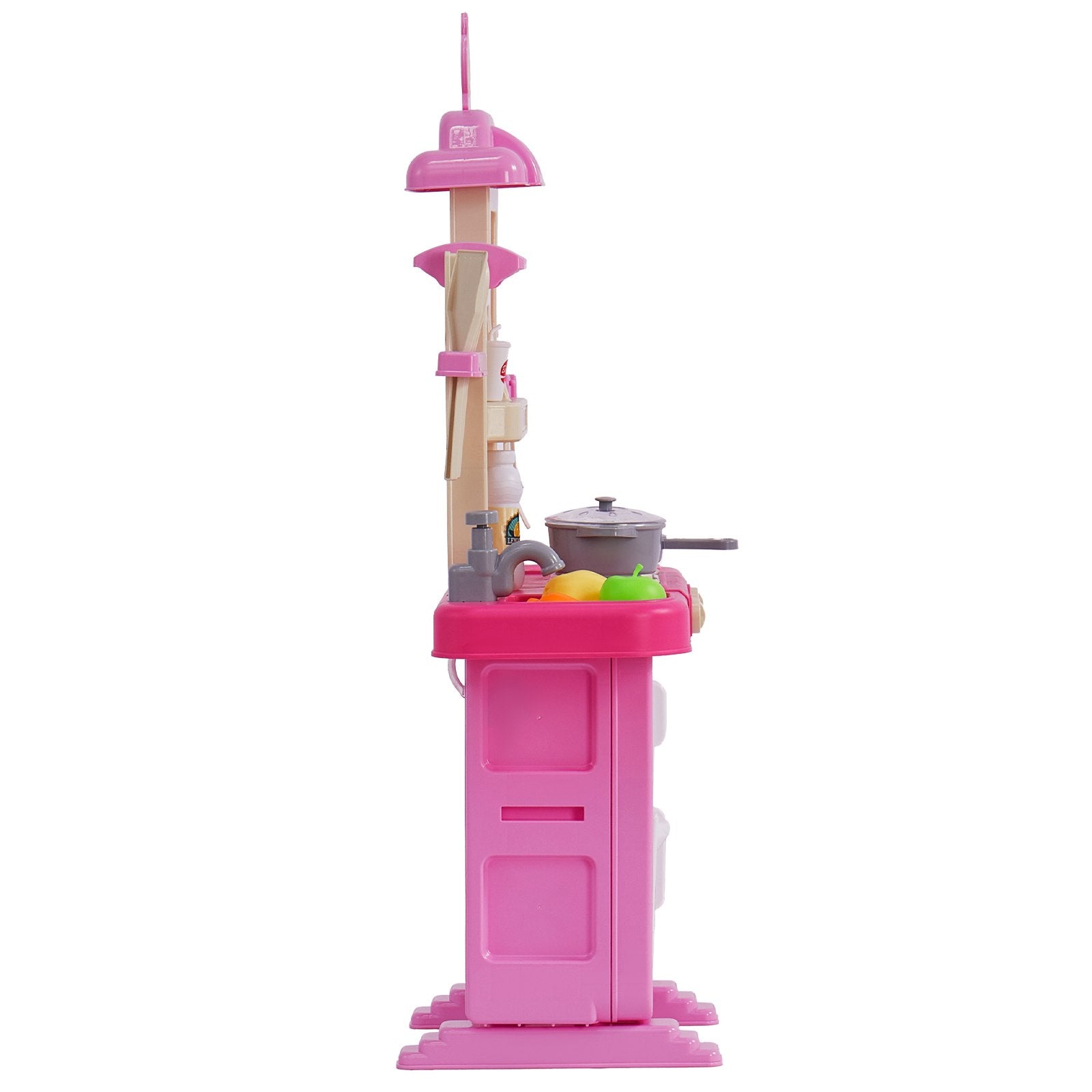 Pretend Play: VEVOR Kitchen Playset Kids Pretend Cooking Play Toy 48 Piece Accessories Pink