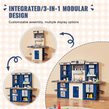 Pretend Play: VEVOR Kitchen Playset Kids Pretend Cooking Play Toy 74 Piece Accessories Blue