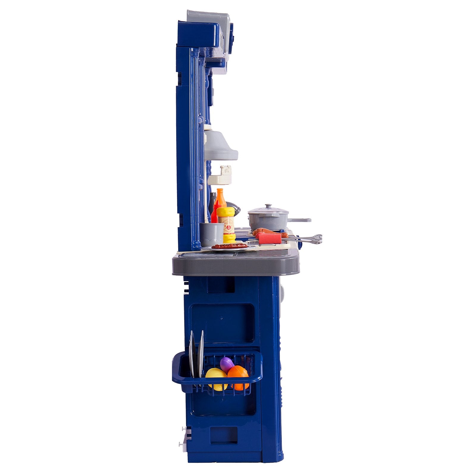 Pretend Play: VEVOR Kitchen Playset Kids Pretend Cooking Play Toy 74 Piece Accessories Blue