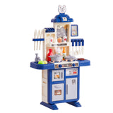 Pretend Play: VEVOR Kitchen Playset Kids Pretend Cooking Play Toy 48 Piece Accessories Blue