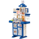 Pretend Play: VEVOR Kitchen Playset Kids Pretend Cooking Play Toy 48 Piece Accessories Blue