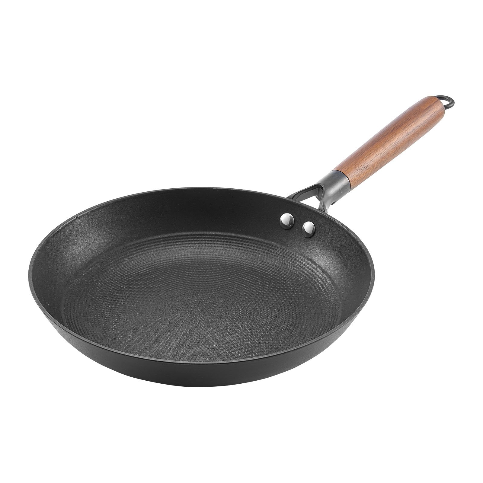 Skillets & Frying Pans: VEVOR Cast Iron Skillet, 3-Piece Frying Pan Set (205, 265, 310 mm), Nonstick Skillets with Detachable Wood Handle, Pre-Seasoned Chef's Pan, Kitchen Cookware for Gas, Electrical, and Induction, Black