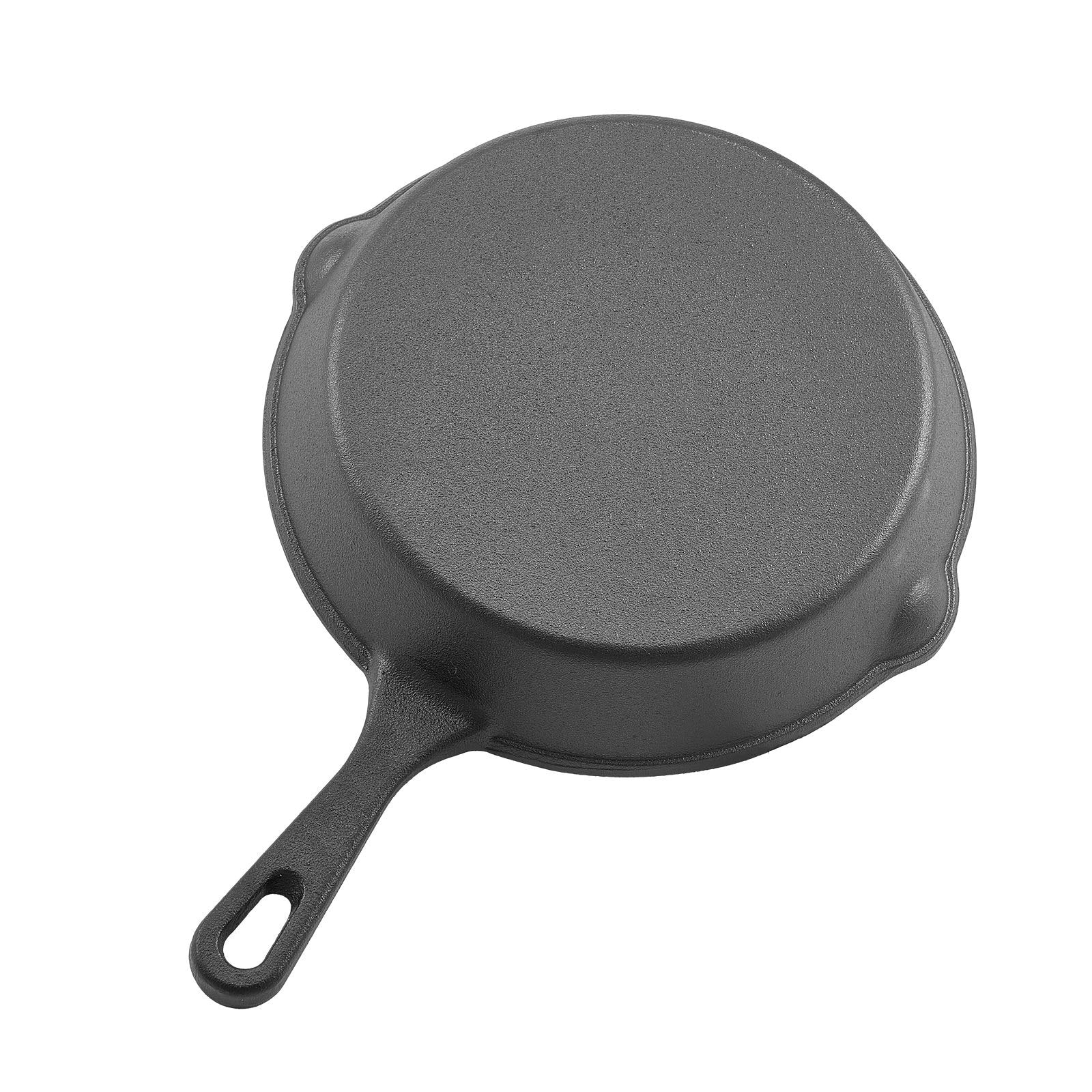 Cast Iron Skillet, 3 Pcs Frying Pan Set (160, 220, 265 mm), Heavy-Duty Skillets with Heat-Resistant Handle, Pre-Seasoned Chef's Pan, Kitchen Cookware, for Oven, Gas, Electrical, Induction, Black