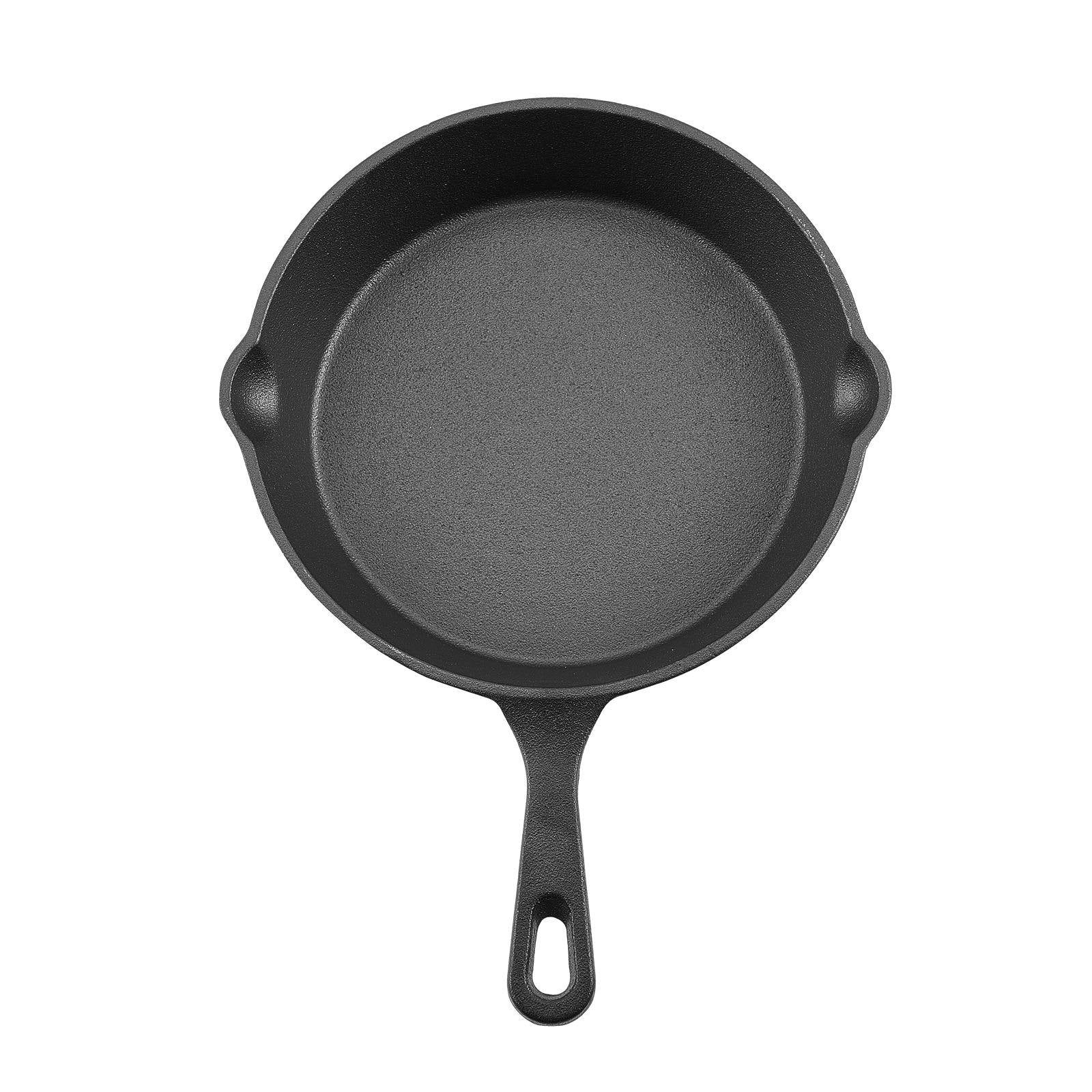 Cast Iron Skillet, 3 Pcs Frying Pan Set (160, 220, 265 mm), Heavy-Duty Skillets with Heat-Resistant Handle, Pre-Seasoned Chef's Pan, Kitchen Cookware, for Oven, Gas, Electrical, Induction, Black