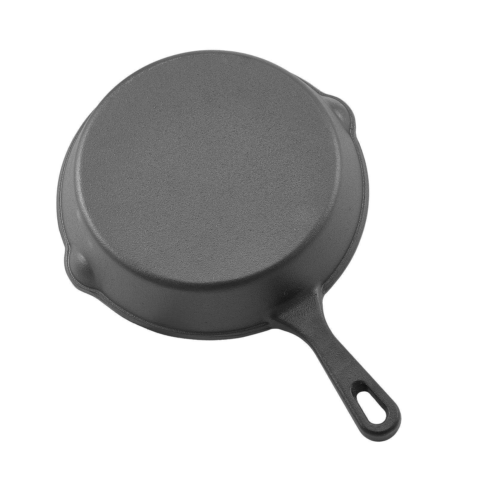 Cast Iron Skillet, 3 Pcs Frying Pan Set (160, 220, 265 mm), Heavy-Duty Skillets with Heat-Resistant Handle, Pre-Seasoned Chef's Pan, Kitchen Cookware, for Oven, Gas, Electrical, Induction, Black
