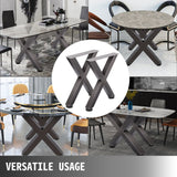 Outdoor Dining Sets: VEVOR Set of 2 Steel Table Legs, 28'Height 24'Wide Dining Table Legs, Heavy Duty 3.1" Square Box Section X Frame Table Legs, 28x24x3.1 Inch Original Color Industrial Country Style Metal Dining Legs