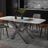 Outdoor Dining Sets: VEVOR Set of 2 Steel Table Legs, 28'Height 24'Wide Dining Table Legs, Heavy Duty 3.1" Square Box Section X Frame Table Legs, 28x24x3.1 Inch Original Color Industrial Country Style Metal Dining Legs