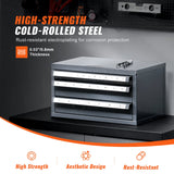 Makeup Organisation & Storage: VEVOR Drill Bit Dispenser Cabinet, Three-Drawer Drill Bit Organizer Cabinet for 1mm to 13mm, Steel Drill Dispenser Organizer Cabinet with Labels, Stackable Drill Dispenser for Drill Bit Storage
