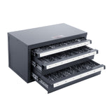 Makeup Organisation & Storage: VEVOR Drill Bit Dispenser Cabinet, Three-Drawer Drill Bit Organizer Cabinet for 1mm to 13mm, Steel Drill Dispenser Organizer Cabinet with Labels, Stackable Drill Dispenser for Drill Bit Storage