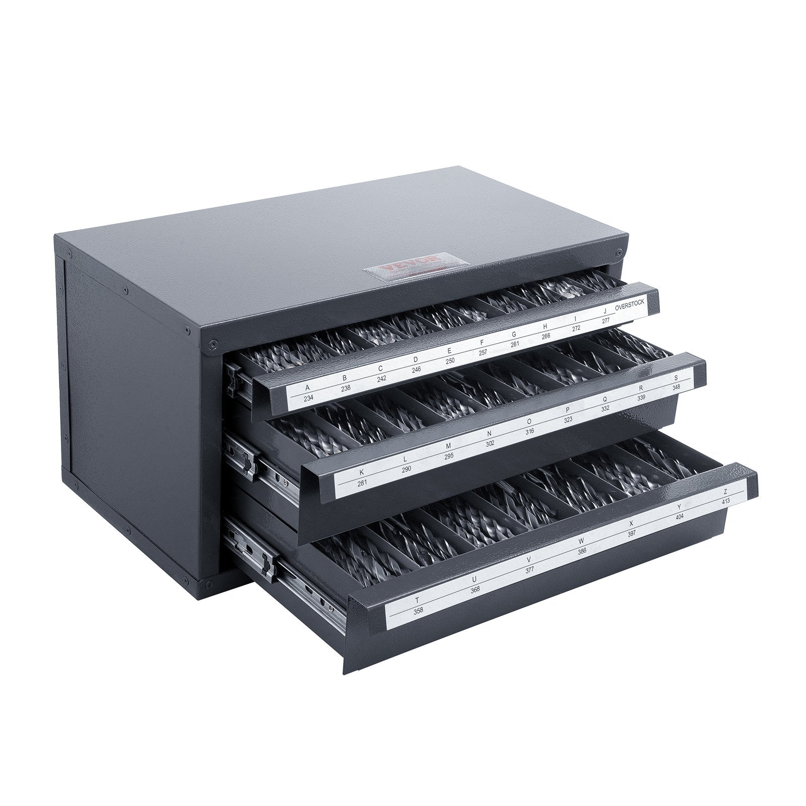 Makeup Organisation & Storage: VEVOR Drill Bit Dispenser Cabinet, Three-Drawer Drill Bit Organizer Cabinet for A to Z, Steel Drill Dispenser Organizer Cabinet with Labels, Stackable Drill Dispenser for Drill Bit Storage